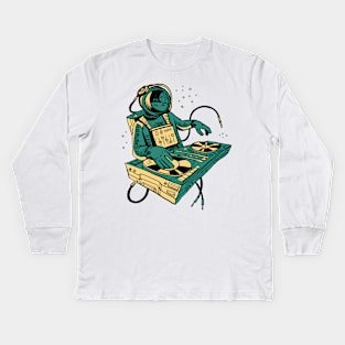 DJ Space Astronaut Kids Long Sleeve T-Shirt